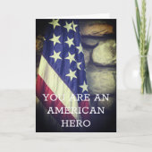 American Hero Veterans Day Kaart (Voorkant)