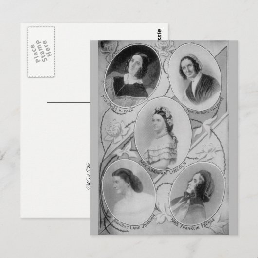American History First Dames of the USA  Briefkaart (Voorkant / Achterkant)