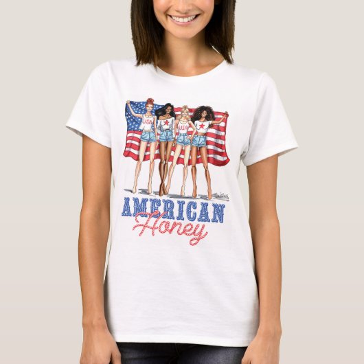 American Honey T-shirt beroemd gemaakt door Amy Le (Voorkant)