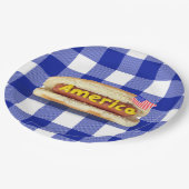 American Hot Dog on Buffalo Play Papieren Bordje (Gekanteld)