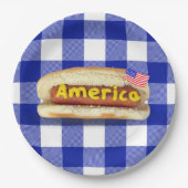 American Hot Dog on Buffalo Play Papieren Bordje (Voorkant)