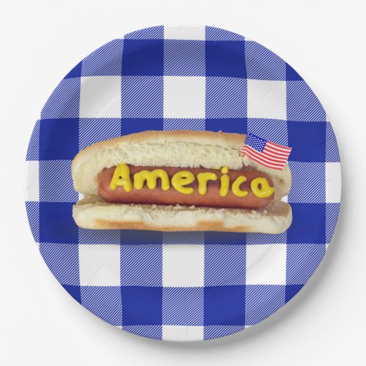American Hot Dog on Buffalo Play Papieren Bordje (Voorkant)