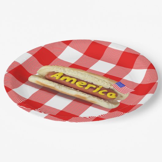 American Hot Dog on Buffalo Plays Paper Bord (Gekanteld)