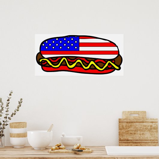 American Hot Dog Poster (Keuken)