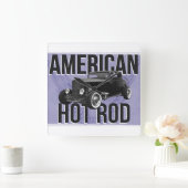 American Hot Rod. Blauwe wandklok (Huis)