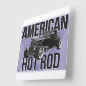 American Hot Rod. Blauwe wandklok (Hoek)