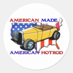 American Hotrod Ronde Sticker