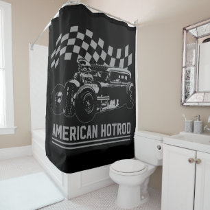 American Hotrod Shower Curtain Douchegordijn