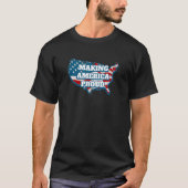 American Huh 4th of July Independence Fourth of Ju T-shirt (Voorkant)
