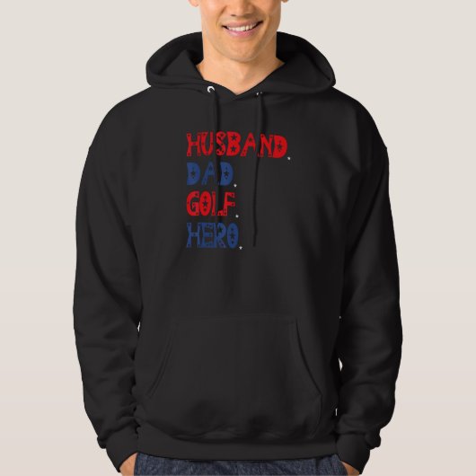 American Husband Dad Golf Hero Father s Day Hoodie (Voorkant)