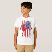 American Ice Hockey Player T-shirt (Voorkant volledig)