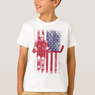 American Ice Hockey Player T-shirt