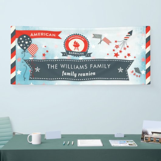 American Independence Day BBQ Stars en Stripes Spandoek (Beurs)