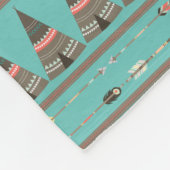 American Indian Cabin Fleece Blanket Deken (Hoek)