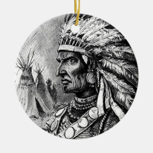 American Indian Chief Ornament (Voorkant)