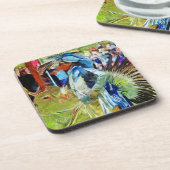 American Indian Pow Wow Dancer Bier Onderzetter (Linkerzijde)