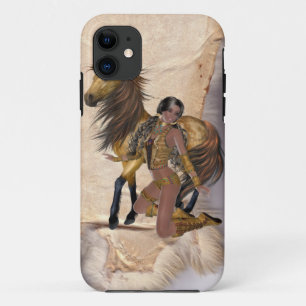 American Indian Princess and Horse iPhone 11 Hoesje