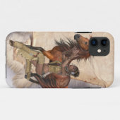 American Indian Princess and Horse Case-Mate iPhone Case (Achterkant (horizontaal))
