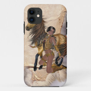 American Indian Princess and Horse iPhone 11 Hoesje