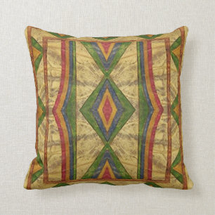 American Indian (Sioux) Parfleche style Pillow. Kussen