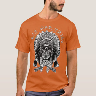 American Indian Skull Jiu Jitsu War Tribe BJJ Fana T-shirt