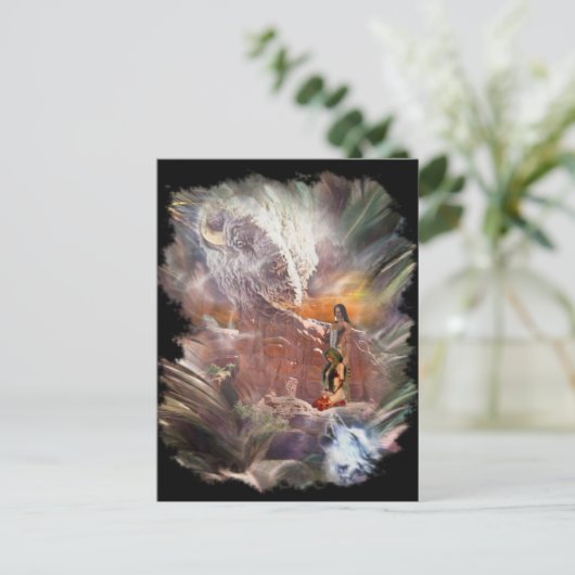 American Indian Wedding Night Vignette Briefkaart (Staand voorkant)