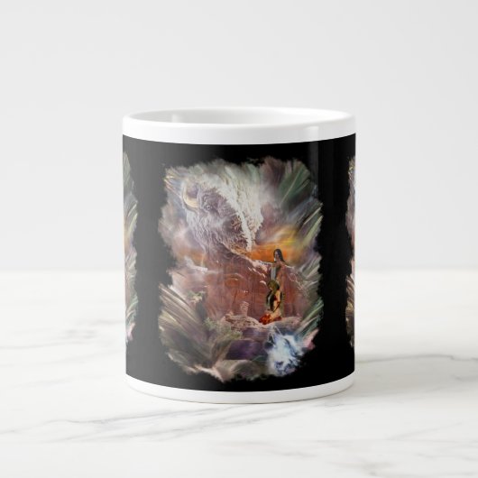 American Indian Wedding Night Vignette Grote Koffiekop (Voorkant)