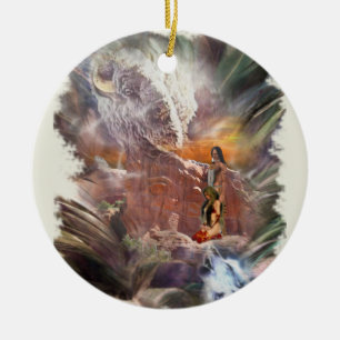 American Indian Wedding Night Vignette Keramisch Ornament