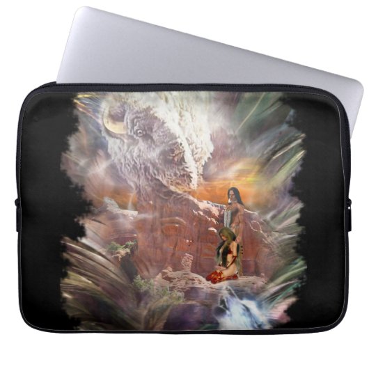 American Indian Wedding Night Vignette Laptop Sleeve (Voorkant)