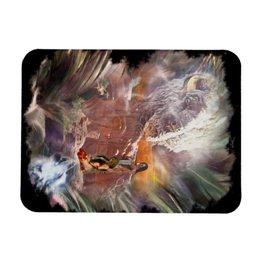 American Indian Wedding Night Vignette Magneet (Horizontaal)