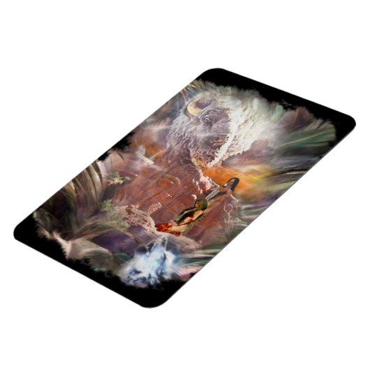 American Indian Wedding Night Vignette Magneet (Linkerzijde)