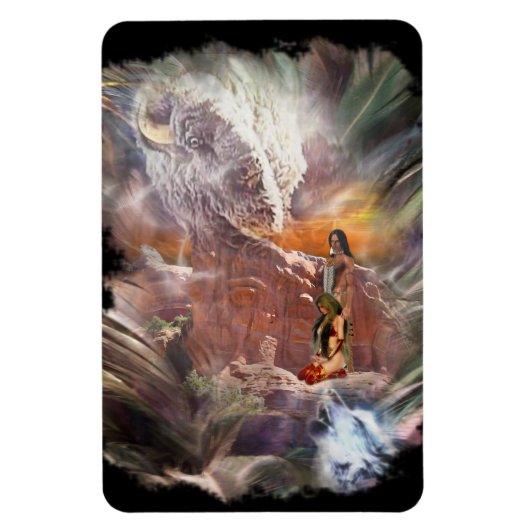 American Indian Wedding Night Vignette Magneet (Verticaal)