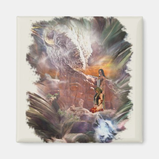 American Indian Wedding Night Vignette Magneet (Voorkant)