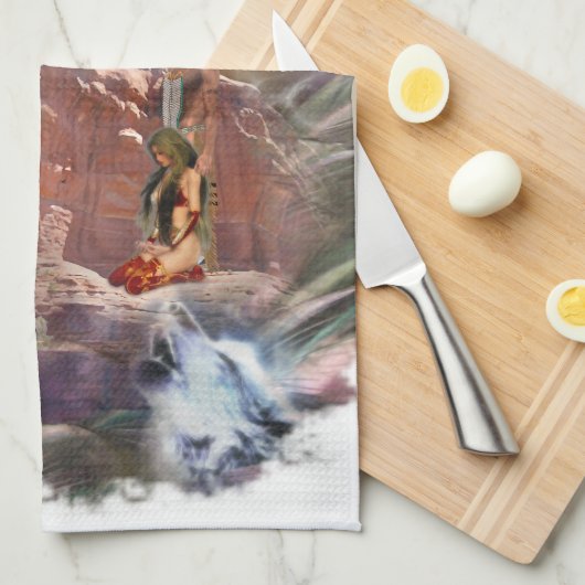 American Indian Wedding Night Vignette Theedoek (Quarter Fold)