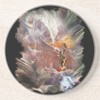 American Indian Wedding Night Vignette Zandsteen Onderzetter