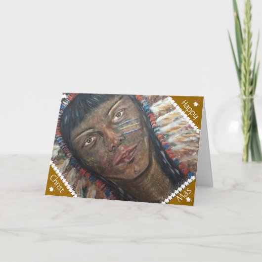 American Indian Xmas Kaart (Voorkant)