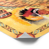 American Indians Tribe Kaart Poster (Hoek)