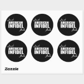 American Infidel Ronde Sticker (Vel)