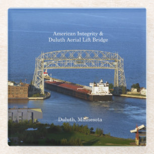 American Integrity in Duluth glass onderzetter Glazen Onderzetter