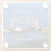 American Integrity in Duluth glass onderzetter Glazen Onderzetter (Achterkant)