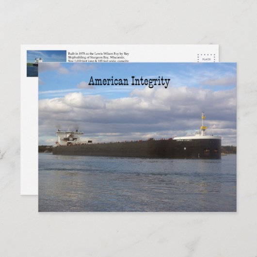 American Integrity-postkaart Briefkaart (Voorkant / Achterkant)