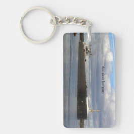 American Integrity rechthoekige sleutelketen Sleutelhanger