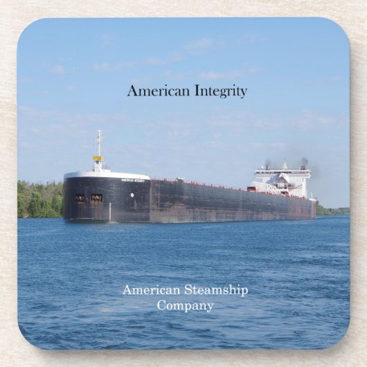 American Integrity set of 6 plastic onderzetters (Voorkant)