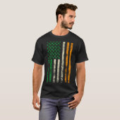 American Ireland Flag Shamrock Irish Patricks Day  T-shirt (Voorkant volledig)