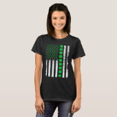 American Irish Flag Shamrock Lucky St Patricks Day T-shirt (Voorkant volledig)