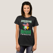 American Irish Shamrock Lucky St Patricks Day Men  T-shirt (Voorkant volledig)