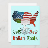American Italiaanse rots Invitation Kaart (Voorkant / Achterkant)