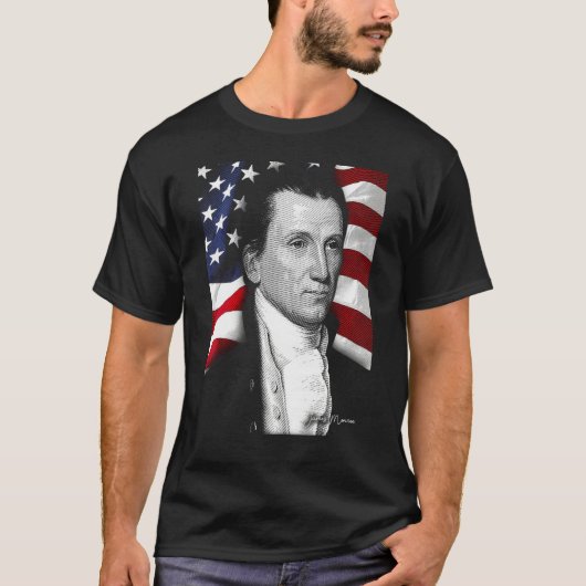 American james monroe Eyes Flag Country T-shirt (Voorkant)
