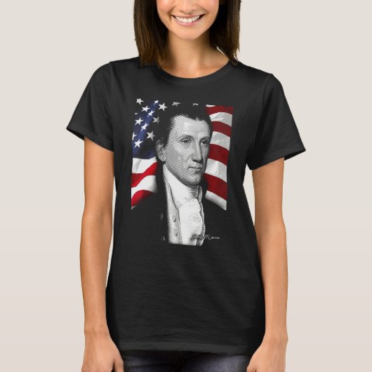 American james monroe Eyes Flag Country T-shirt (Voorkant)