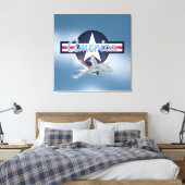 American Jet Fighter Canvas Afdruk (Insitu (Slaapkamer))